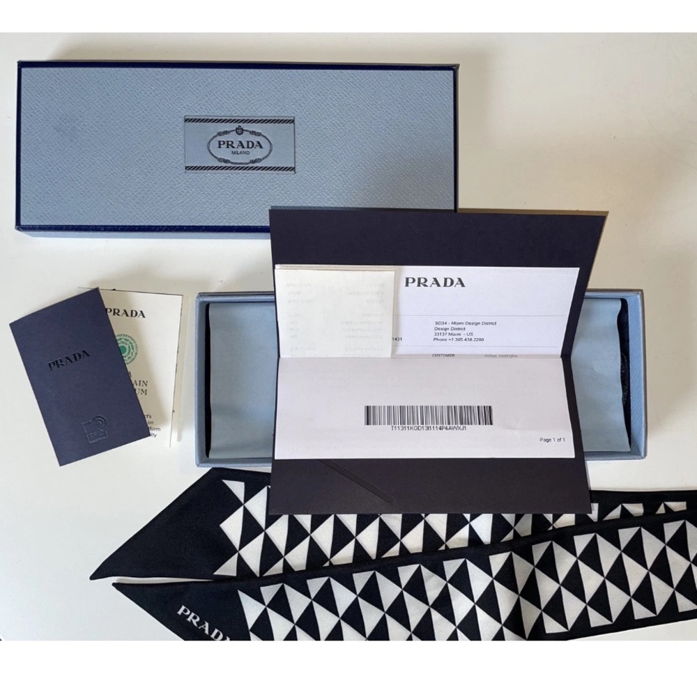 NEW Prada Silk Scarf Bandeau Twilly